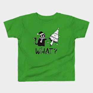 Bad Christmas Cat Kids T-Shirt